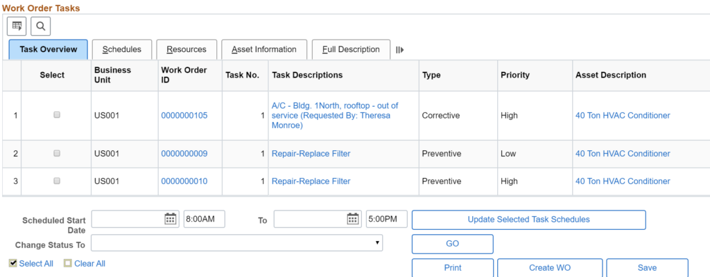 Work Order Tasks in FSCM PUM Image 35