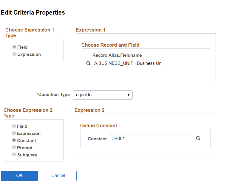 Dashboard Editing - Criteria