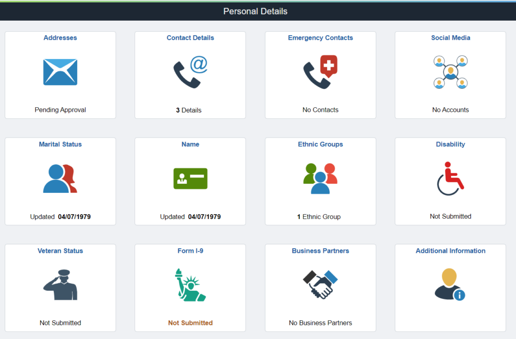Personal Details Dashboard