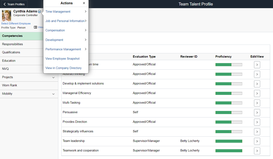 Team Profile Related Actions - image 2