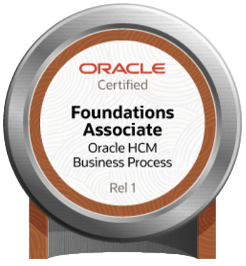 Foundations Associate Oracle HCM Business process badge